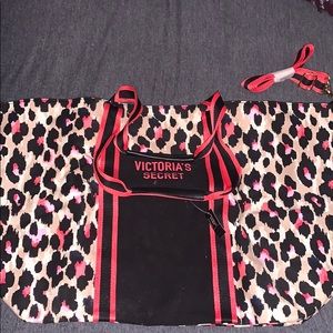 Large cheetah Victoria’s Secret bag